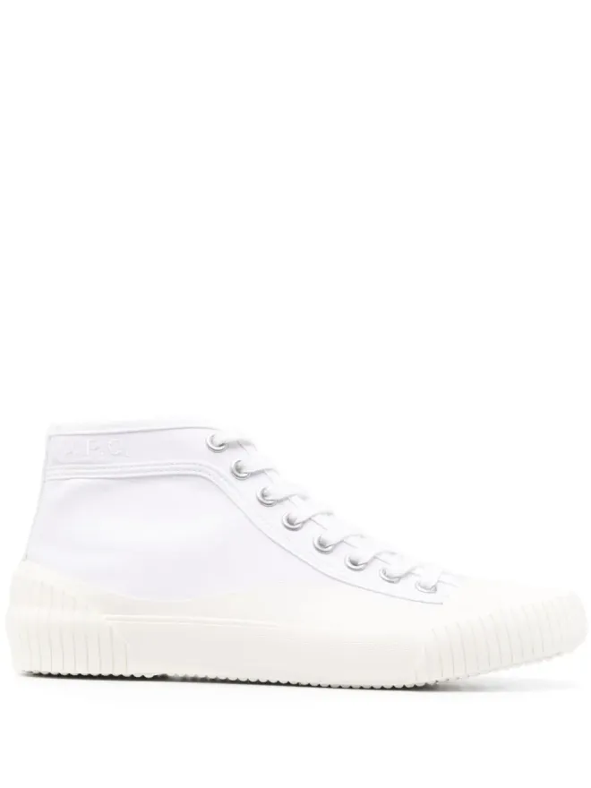 A.P.C. A.P.C. Iggy キャンバス ハイカットスニーカー（ホワイト）の商品画像