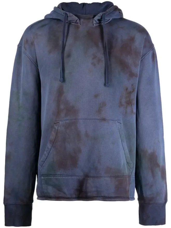Stain Shade Stain Shade タイダイ柄ドローストリングコットンフーディ - パープルの商品画像