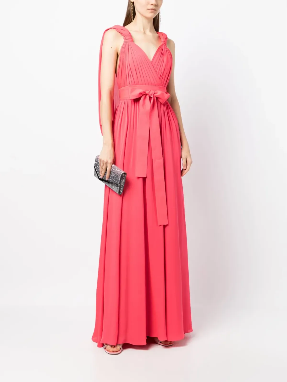 Elie Saab リボンディテール ダブルジョージェット ガウン - 画像2