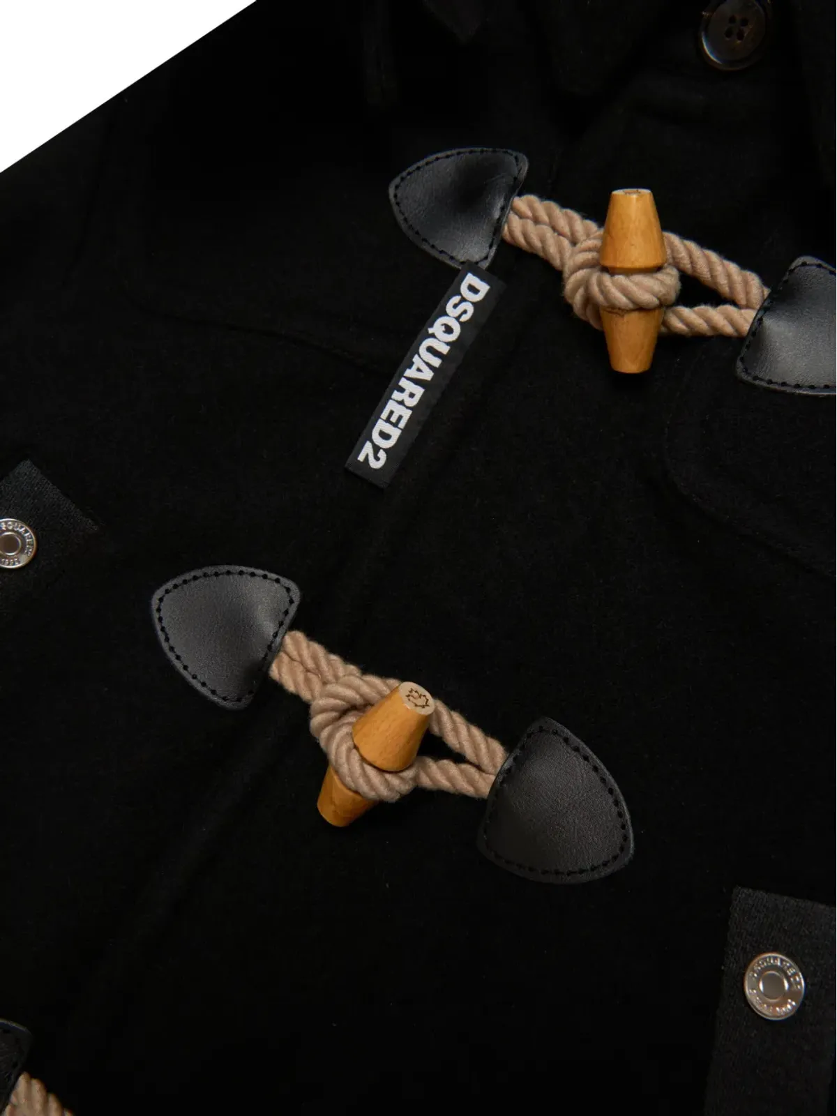 DSQUARED2 KIDS Montgomery ウール混紡コート - 画像4
