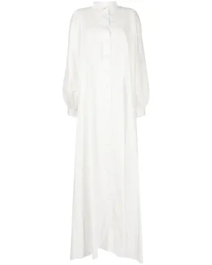 Elie Saab レーザーカット刺繍入りコットンカフタン - ホワイト - サムネイル1
