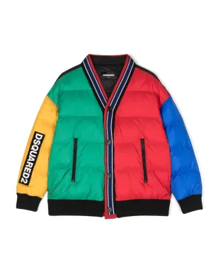 DSQUARED2 KIDS カラー・ブロック ボタン留め パディッドジャケット - サムネイル1