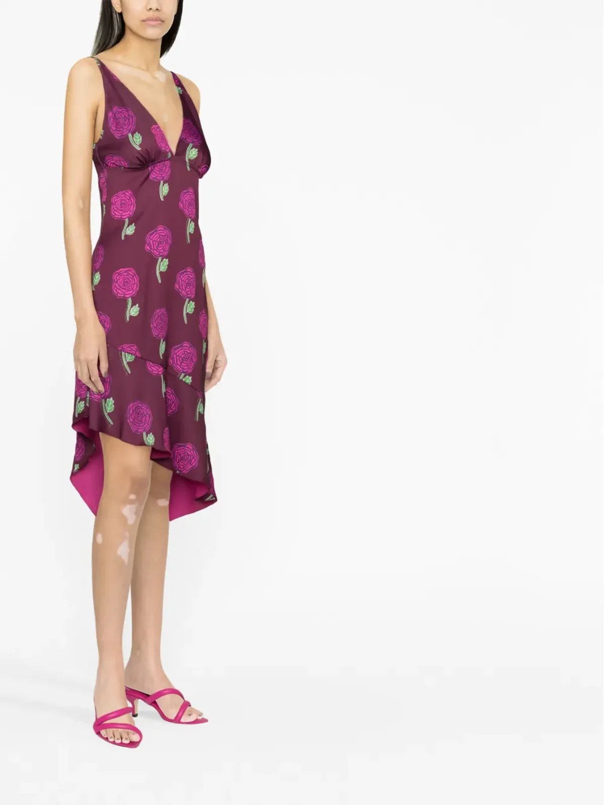 Versace Jeans Couture 花柄プリント ノースリーブ ドレス - 画像4