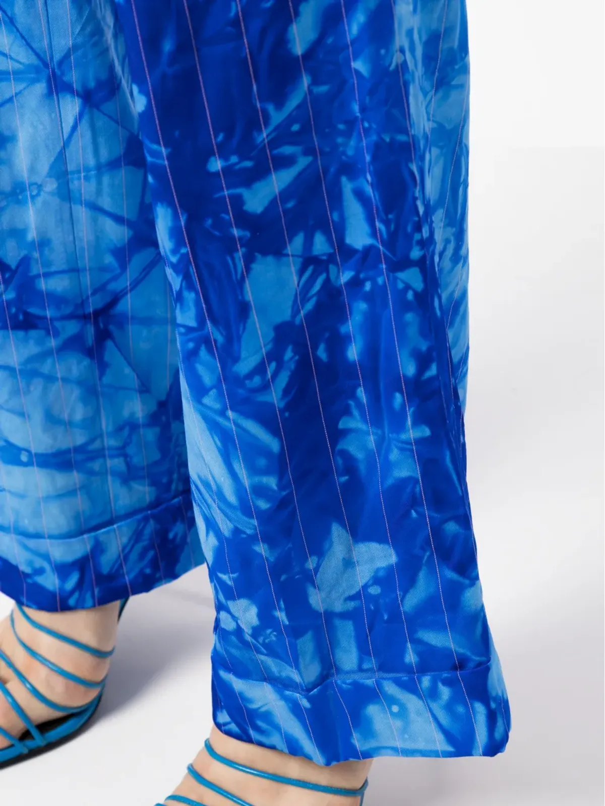 Stain Shade タイダイ柄ウールのスーツパンツ - 画像5