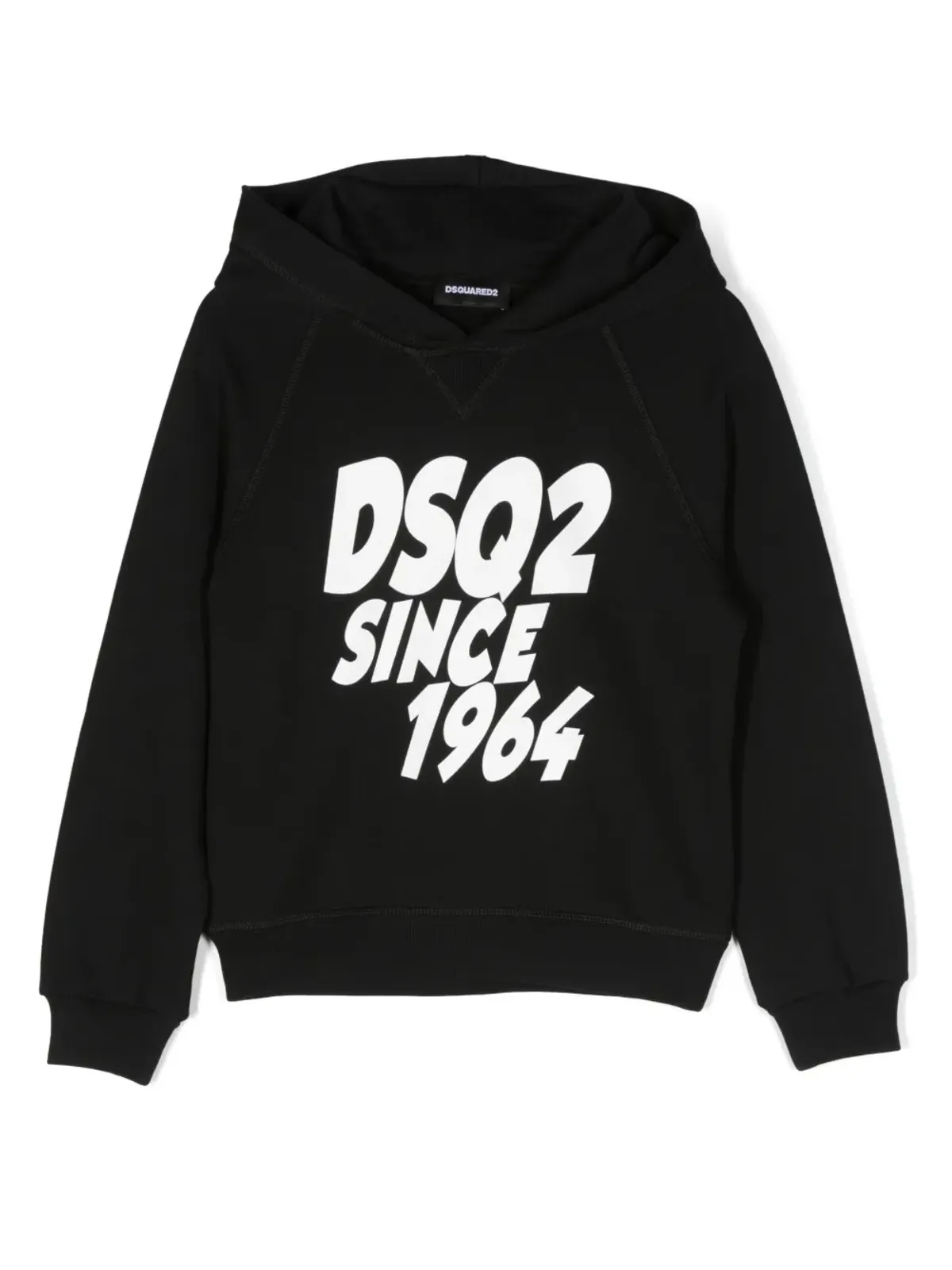 DSQUARED2 KIDS ロゴ入りフロックコットンフード付きパーカー - 画像1