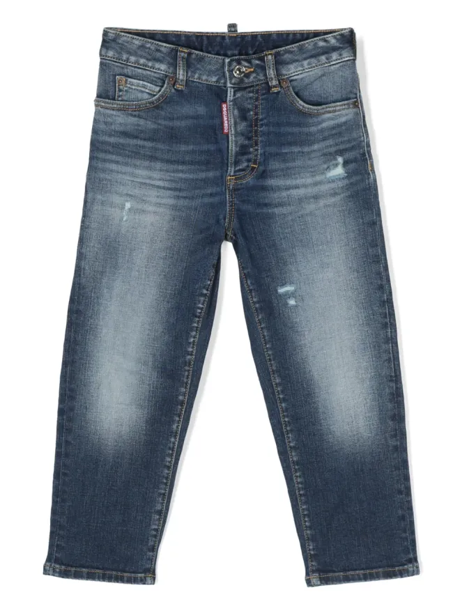 DSQUARED2 KIDS DSQUARED2 KIDS ボストン ロゴパッチ ジーンズ - ブルーの商品画像