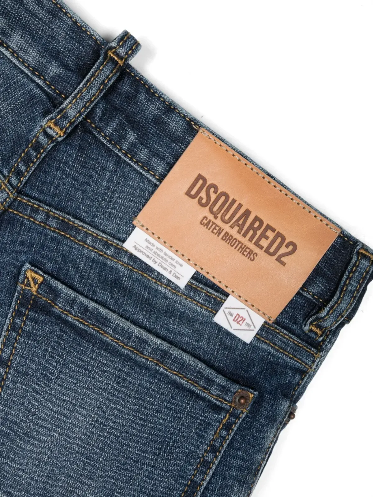 DSQUARED2 KIDS ボストン ロゴパッチ ジーンズ - ブルー - 画像3