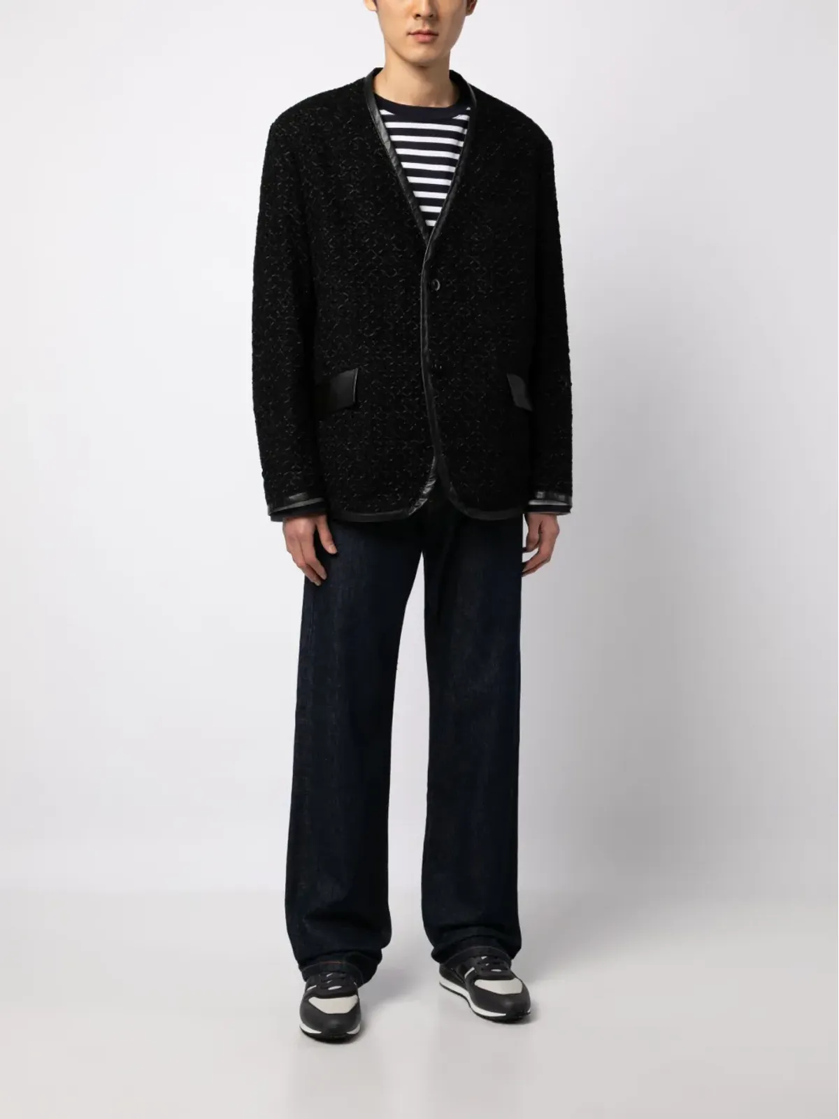 Junya Watanabe MAN Vネック・シングルブレストジャケット - 画像2
