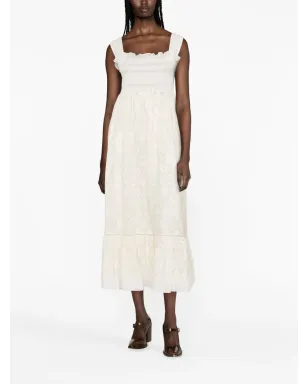 Gucci ブロderie anglaise コットン ミディドレス - サムネイル2