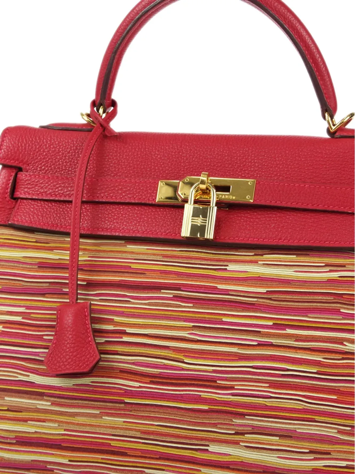 Hermès Pre-Owned Vibrato Kelly Retourne ハンドバッグ レッド - 画像3
