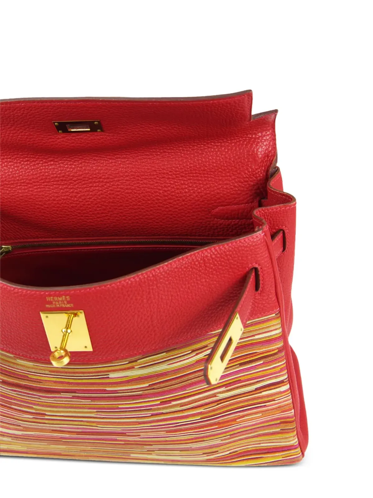 Hermès Pre-Owned Vibrato Kelly Retourne ハンドバッグ レッド - 画像4