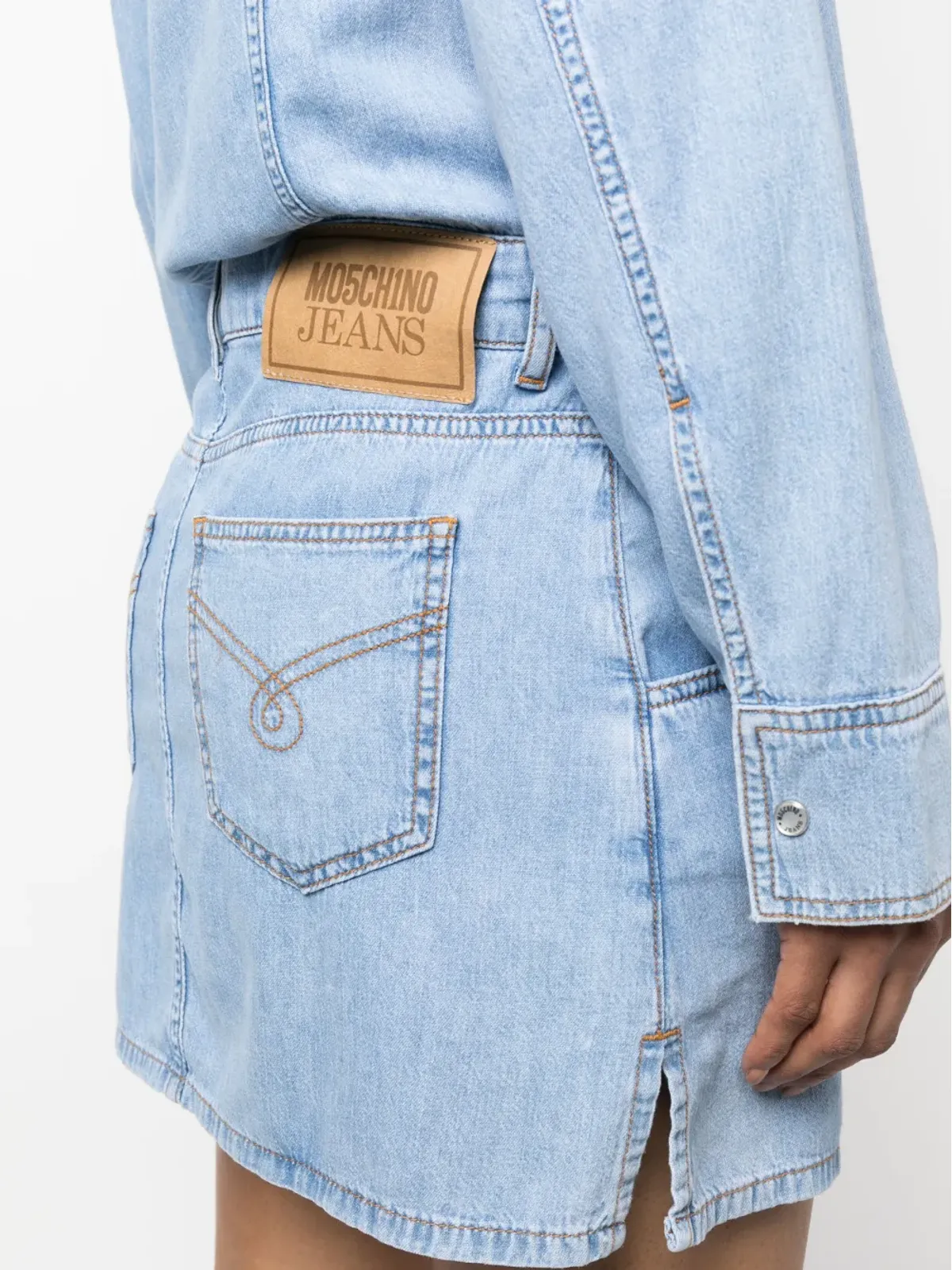 MOSCHINO JEANS 長袖ミニデニムドレス - ブルー - 画像5