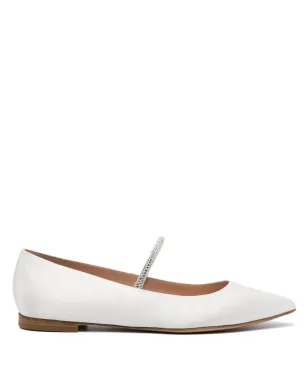 Gianvito Rossi クリスタル装飾サテンバレエパンプス - サムネイル1