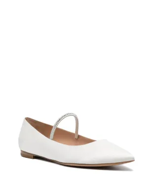 Gianvito Rossi クリスタル装飾サテンバレエパンプス - サムネイル2