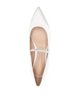 Gianvito Rossi クリスタル装飾サテンバレエパンプス - サムネイル4