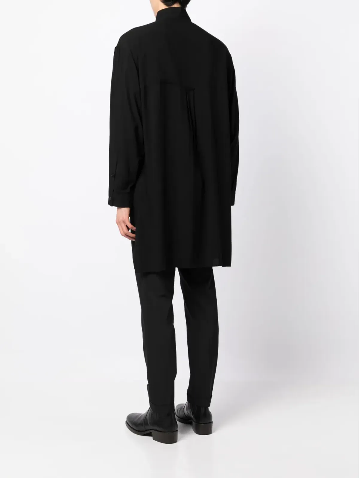 Yohji Yamamoto 花柄ドゥードル ロングシャツ - 画像4