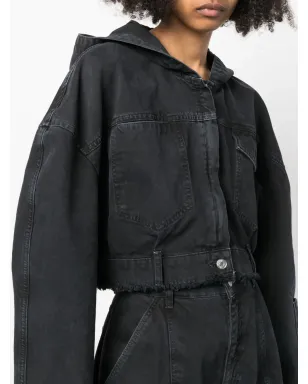 MOSCHINO JEANS クロップドデニムフード付きジャケット - サムネイル5