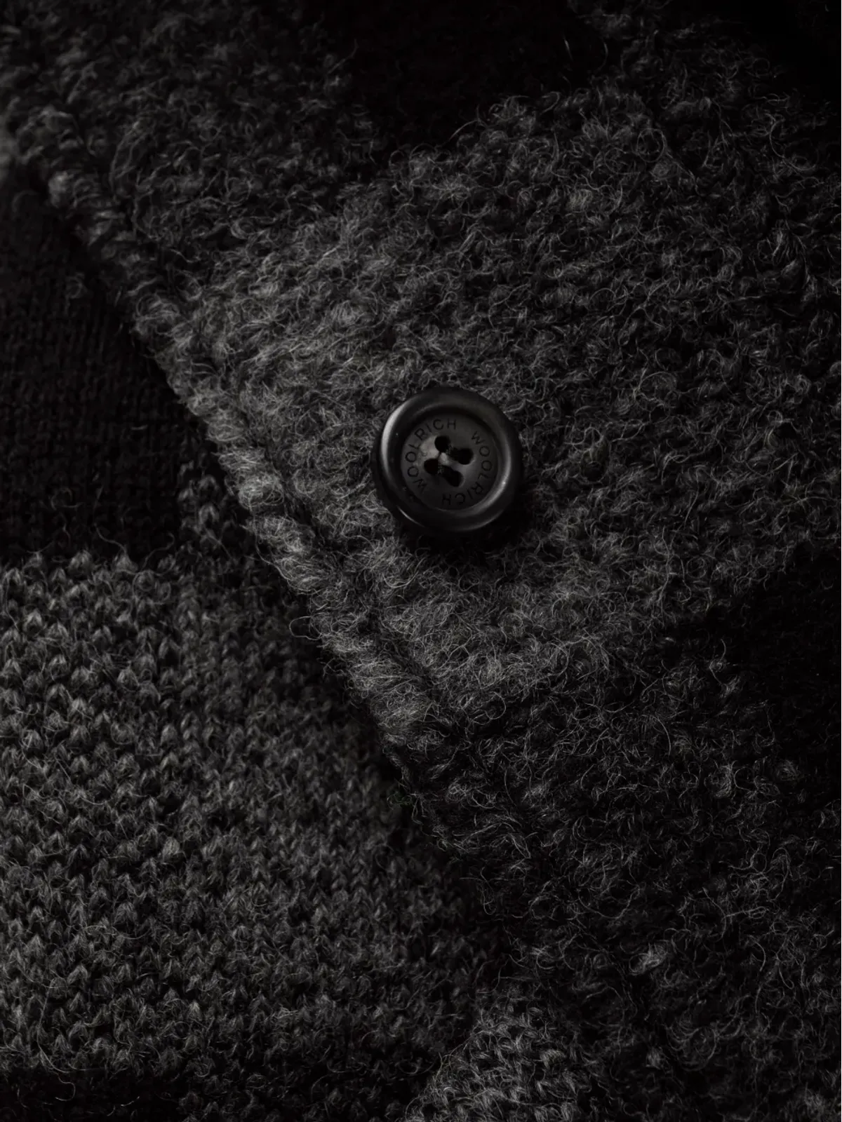 Woolrich チェック柄フード付きウールブレンドコート - 画像5