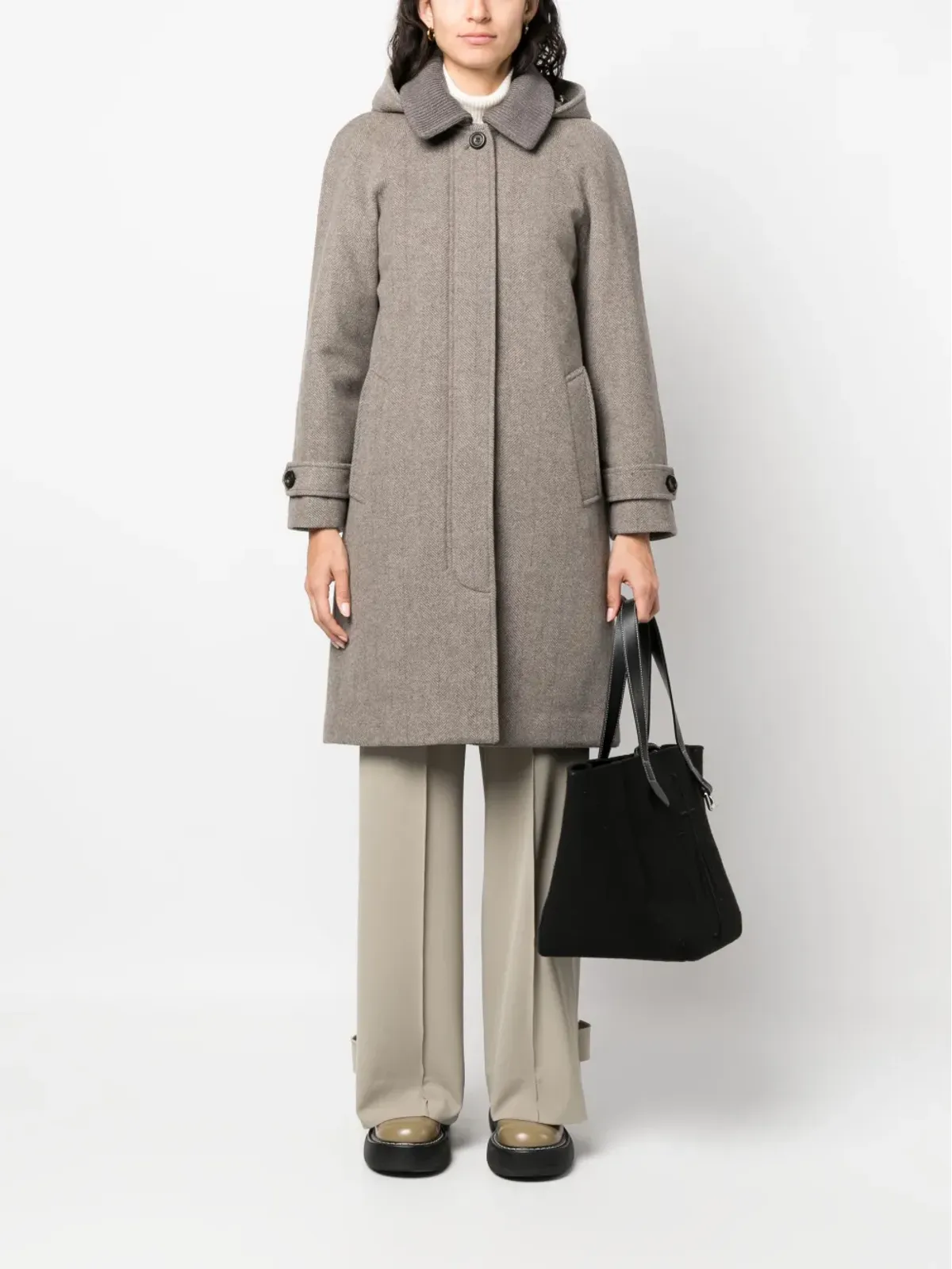 Woolrich Luxe ヴァージンウール コート - Brown - 画像2