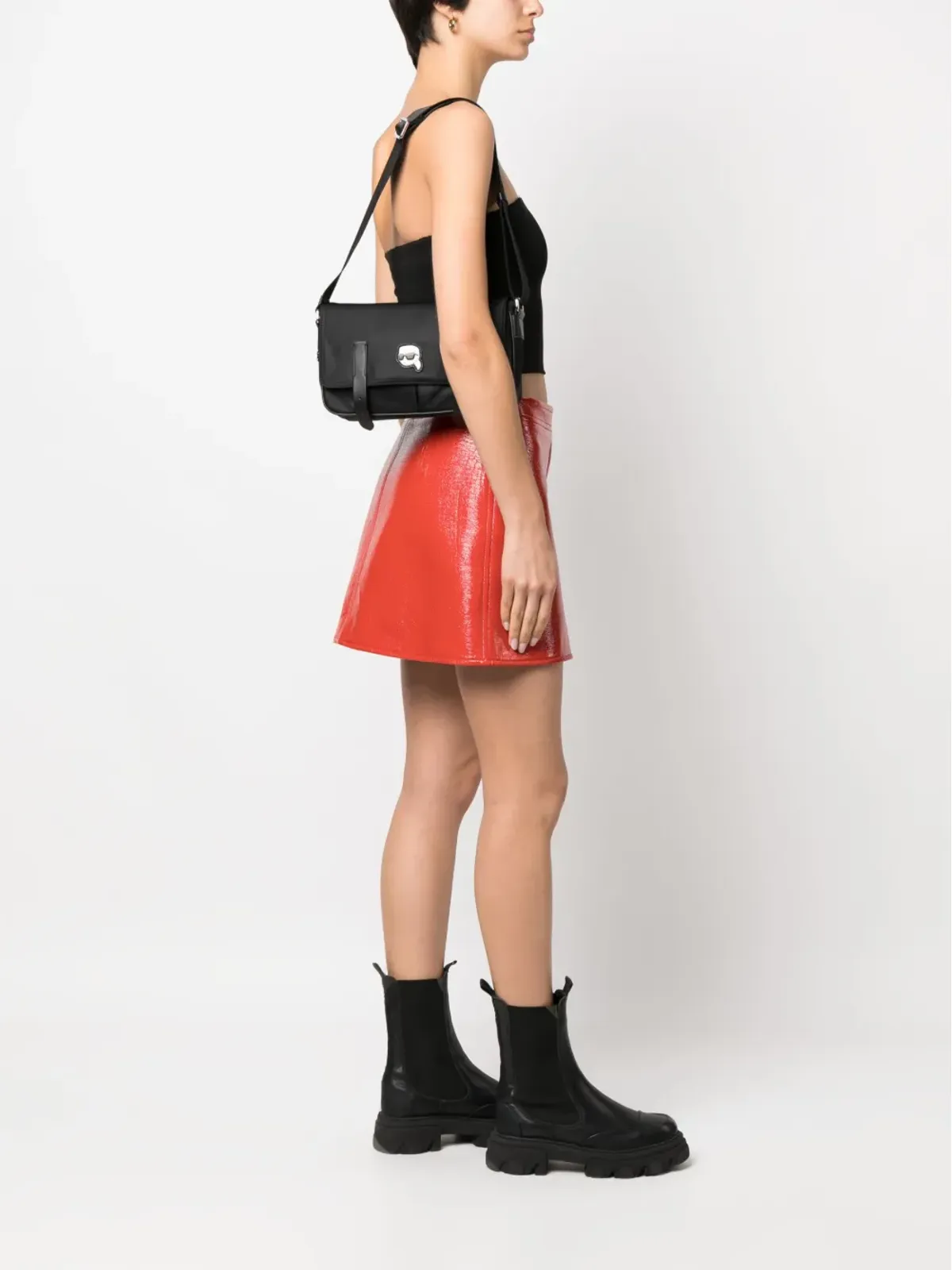 Karl Lagerfeld Ikonik Karlパッチショルダーバッグ - 画像2