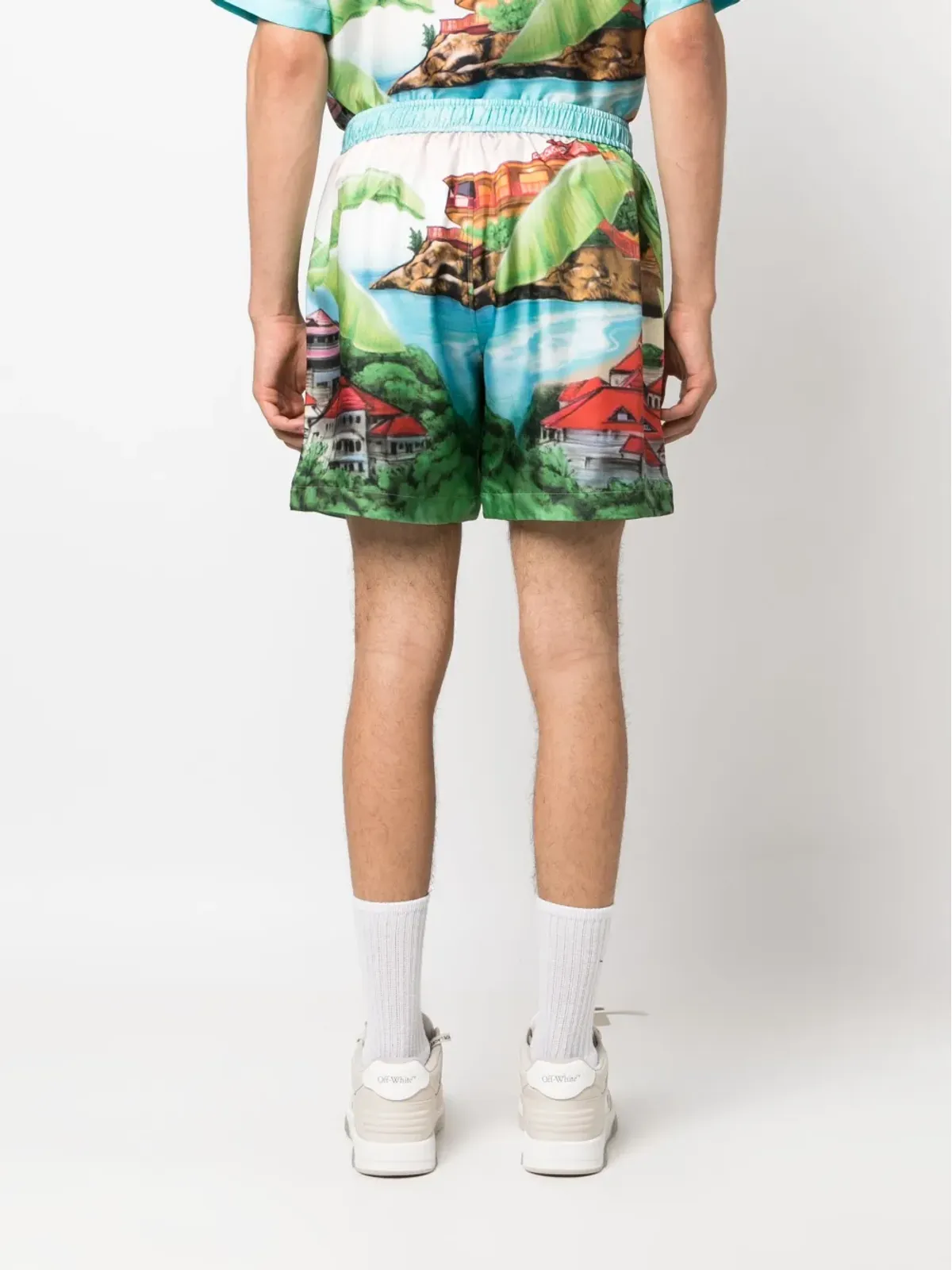 AMIRI Eden グラフィックプリント シルクショーツ - 画像4