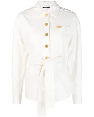 Balmain ロゴプレート付きデニムシャツジャケット - サムネイル1