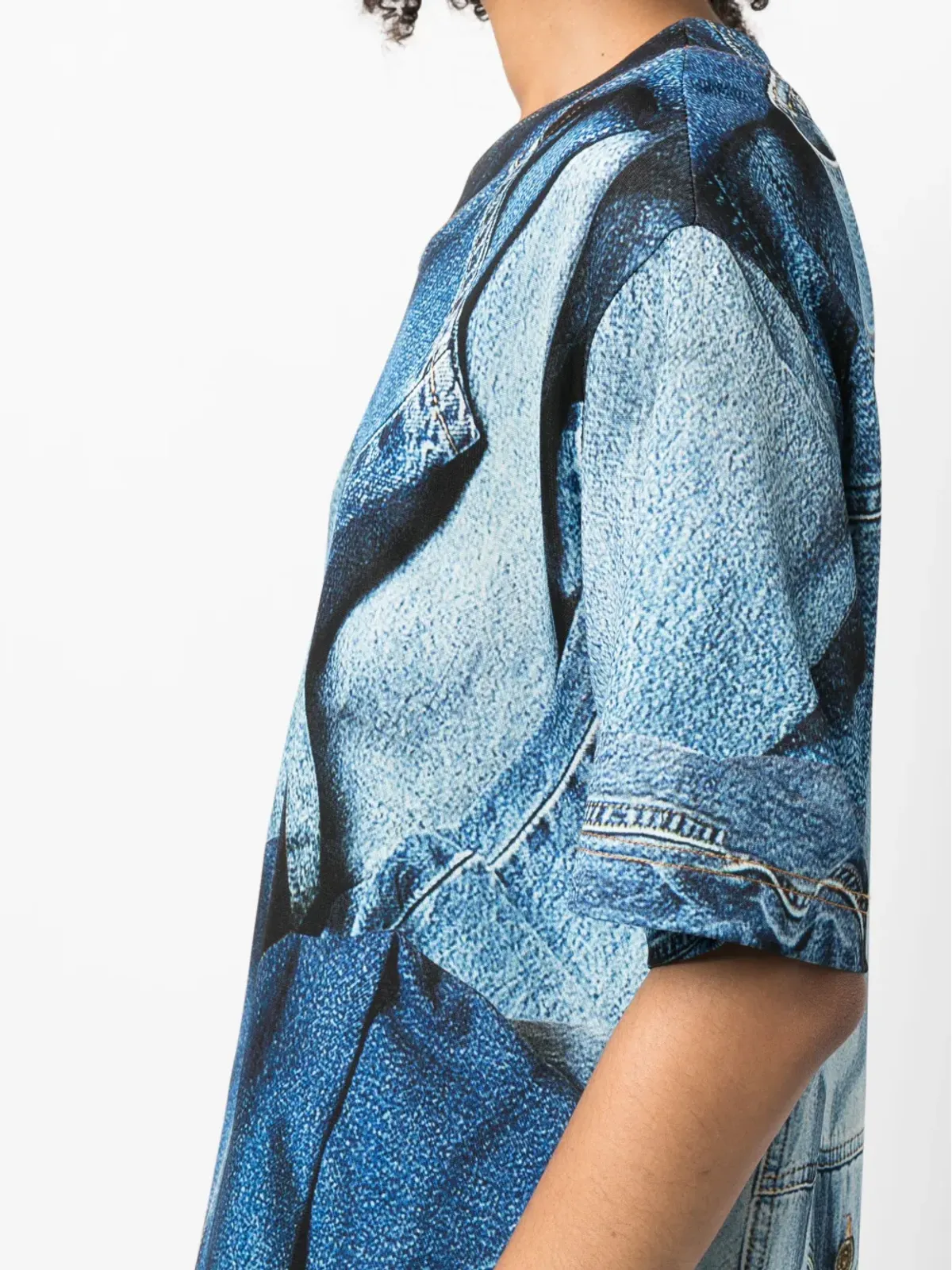 MOSCHINO JEANS デニムプリントTシャツドレス - 画像5