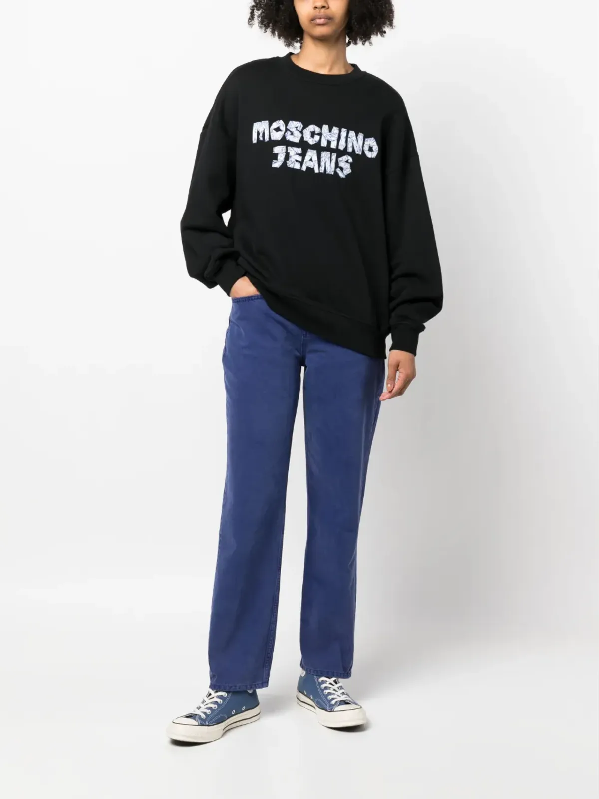 MOSCHINO JEANS ジーンズ ロゴプリント スウェットシャツ - 画像2