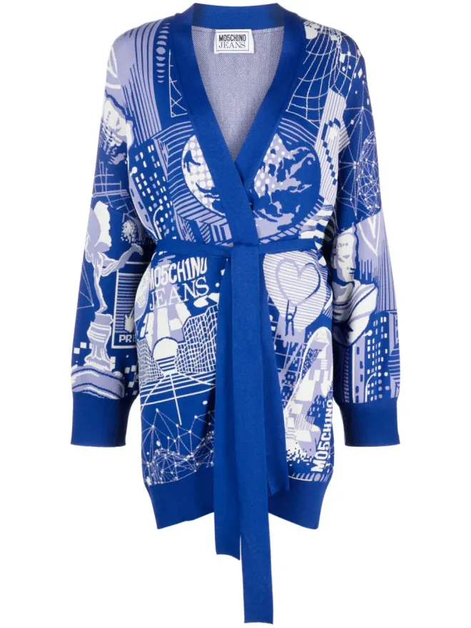 Moschino Moschino グラフィックプリント ラップカーディガンの商品画像