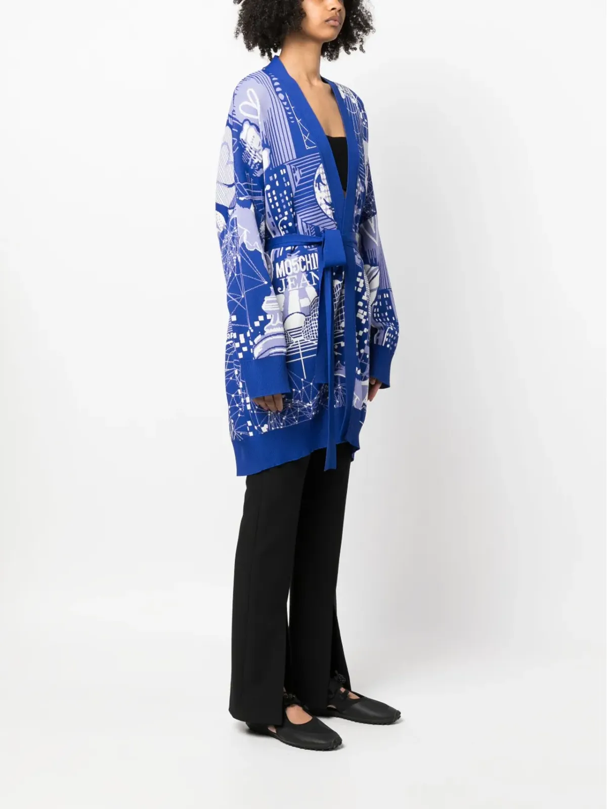 Moschino グラフィックプリント ラップカーディガン - 画像3