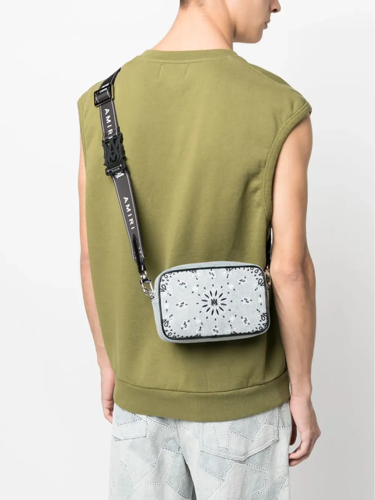 AMIRI バンダナ刺繍 クロスボディバッグ - 画像2