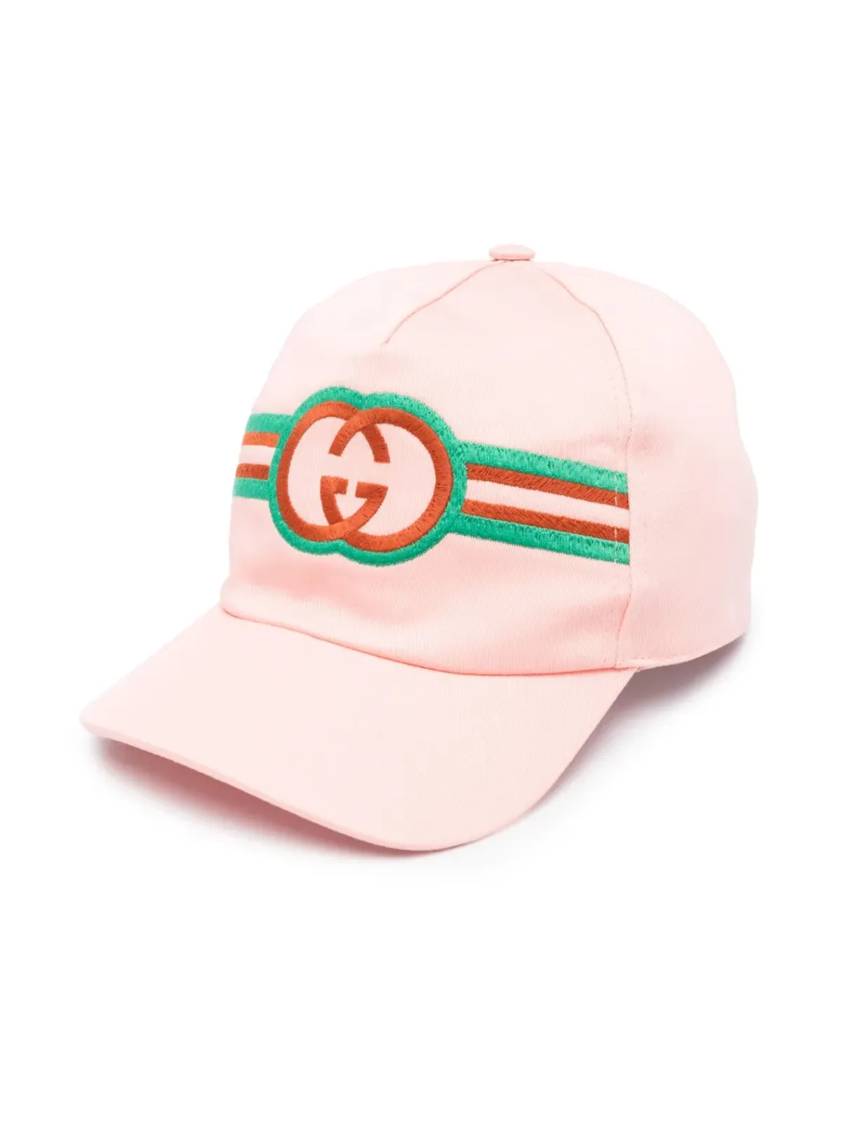 Gucci Kids ロゴ刺繍入りコットンベースボールキャップ - 画像1