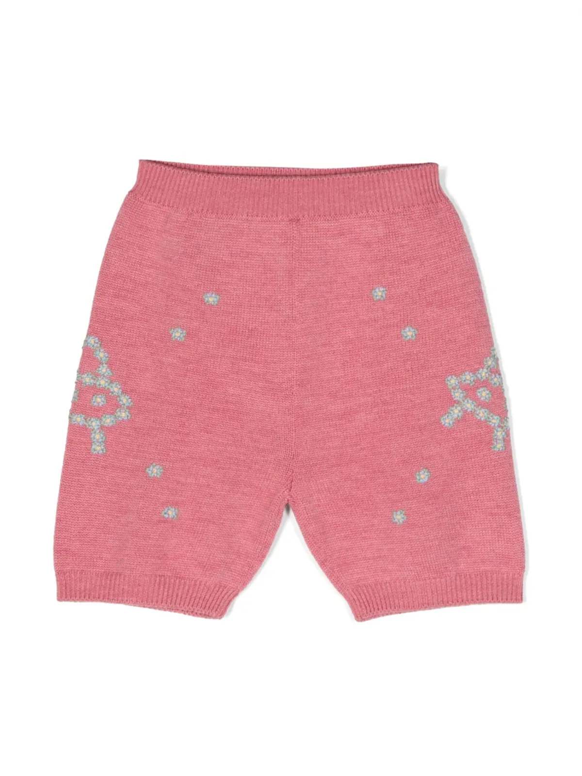Gucci Kids 花柄刺繍ウールショーツ - 画像1