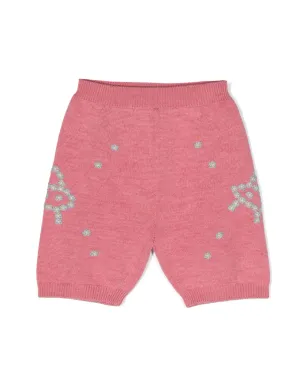 Gucci Kids 花柄刺繍ウールショーツ - サムネイル1