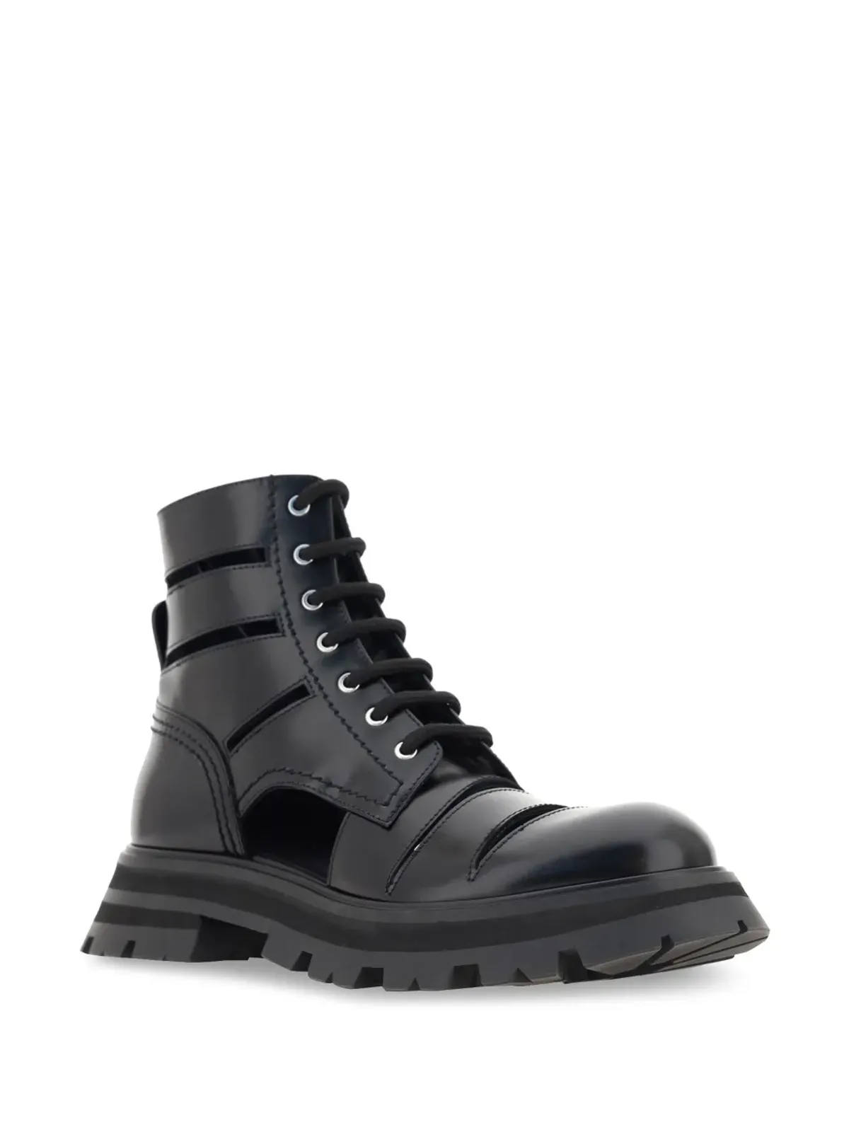 Alexander McQueen Wander カットアウト コンバットブーツ - 画像2