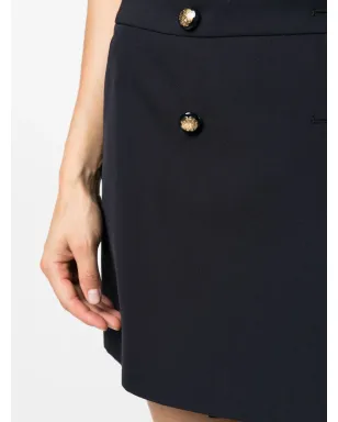 Alexander McQueen ウール混紡ミニラップスカート ブルー - サムネイル5