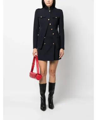 Alexander McQueen ウール混紡ミニラップスカート ブルー - サムネイル2