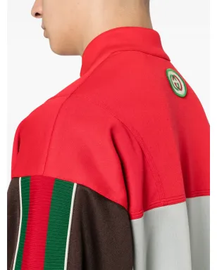 Gucci パネル付きハイネックジャケット - レッド - サムネイル5