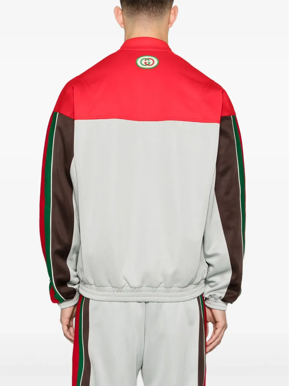 Gucci パネル付きハイネックジャケット - レッド - 画像4