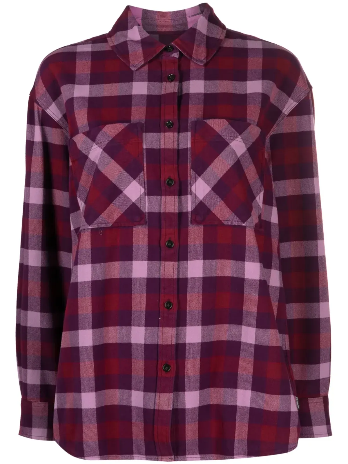 Woolrich チェック柄長袖フランネルシャツ - Purple - 画像1