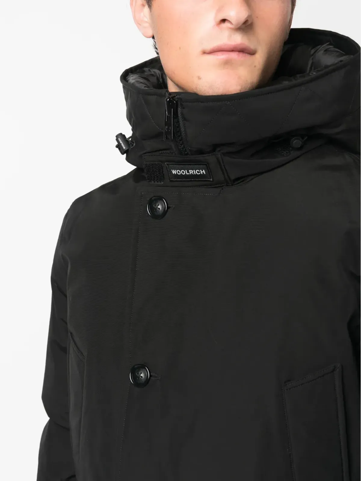 Woolrich アークティック ボタンアップ フード付き ダウンジャケット - 画像5