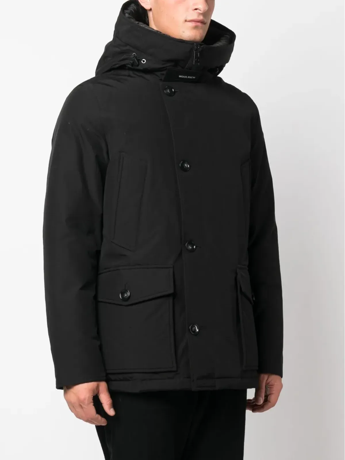 Woolrich アークティック ボタンアップ フード付き ダウンジャケット - 画像3