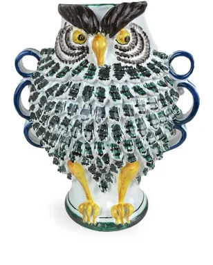Les-Ottomans フクロウ柄磁器花瓶 - ブラック - サムネイル1