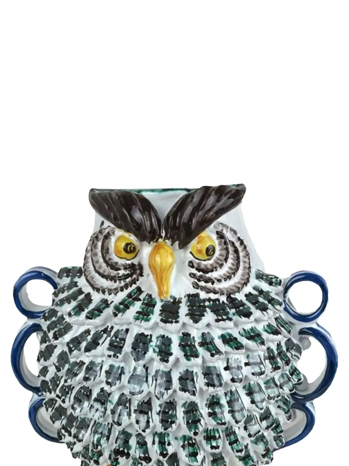 Les-Ottomans フクロウ柄磁器花瓶 - ブラック - 画像2