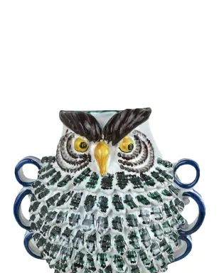 Les-Ottomans フクロウ柄磁器花瓶 - ブラック - サムネイル2