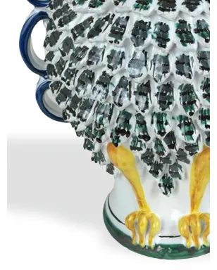 Les-Ottomans フクロウ柄磁器花瓶 - ブラック - サムネイル3