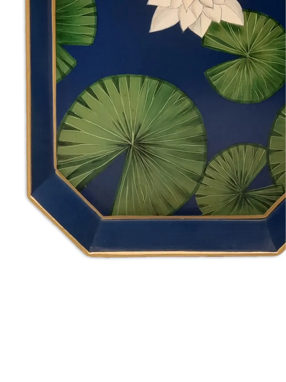 Les-Ottomans 花柄の手描き鉄製トレイ - 画像3