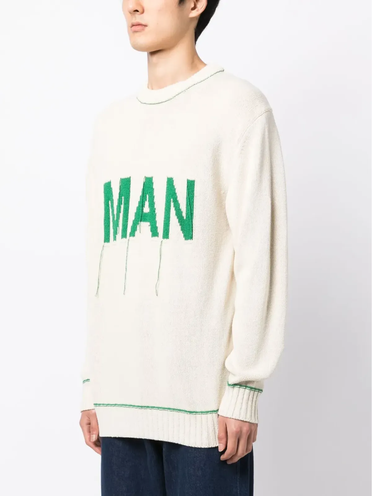 Junya Watanabe MAN ジャカードロゴ入りニットスウェット - 画像3