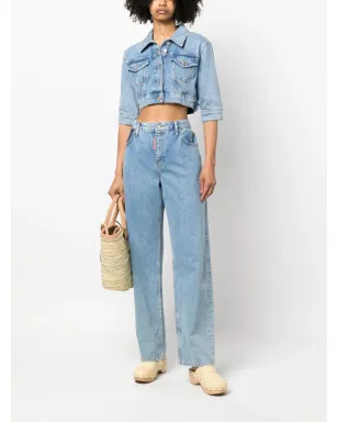 MOSCHINO JEANS ハイウエスト・ワイドレッグデニムジーンズ - サムネイル2