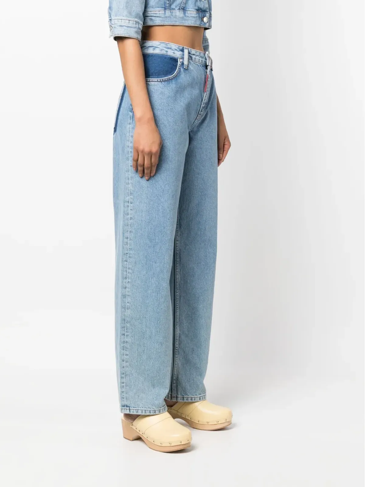 MOSCHINO JEANS ハイウエスト・ワイドレッグデニムジーンズ - 画像3